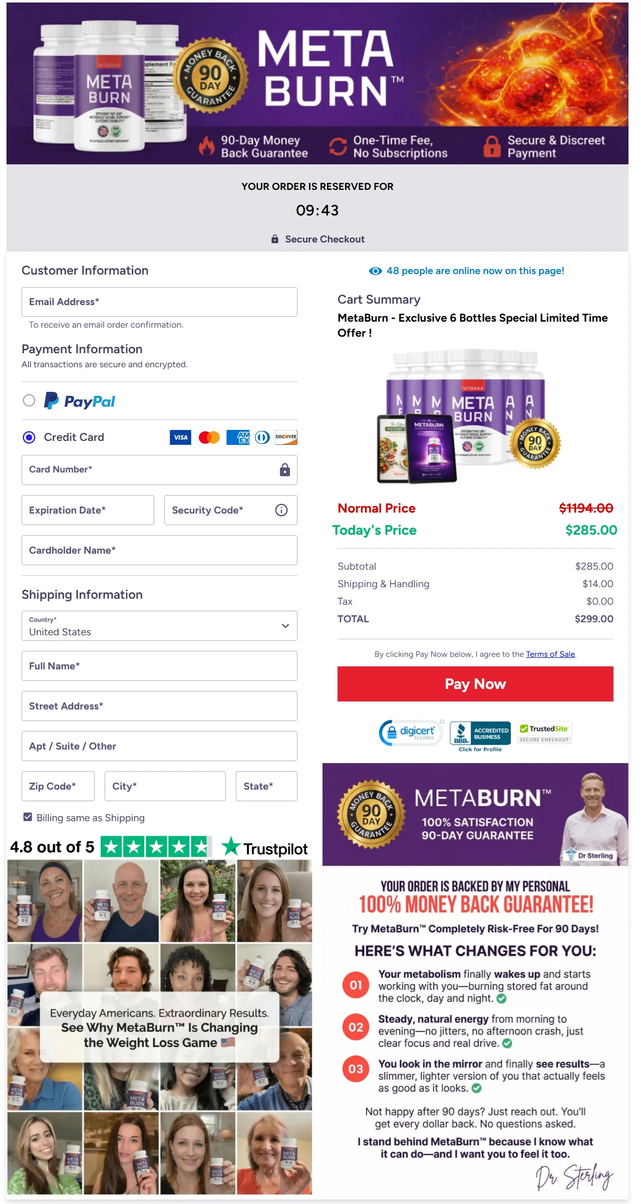 MetaBurn™ Order 